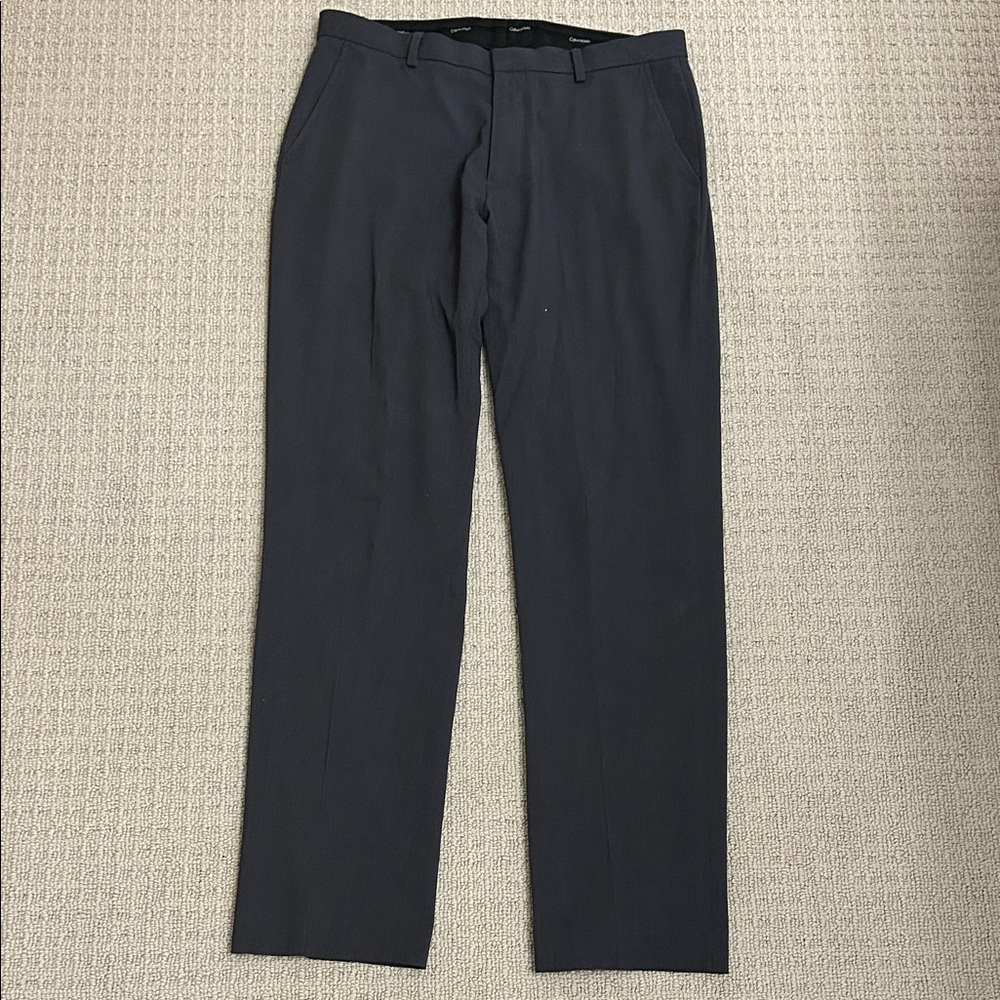 Calvin Klein Men's Dark Gray Dress Pants